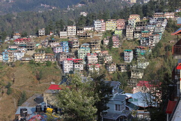 Shimla town on the hillslopes in India. Photo: March 23, 2013