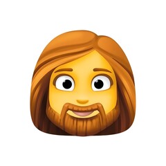 Fototapeta premium Person with Beard Emoji 