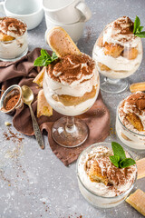 Traditional italian dessert tiramisu
