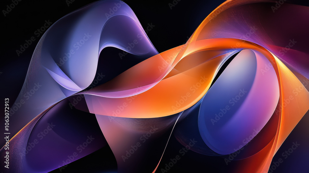 Poster abstract colorful wave patterns showcasing vibrant hues blending together in a dynamic composition a