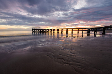 Fototapeta premium Wonderful morning Light in Grandcamp-Maisy, Normandy, France