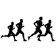 ランニングシーンのシルエット