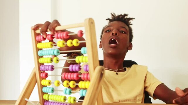 Engaging educational activity for a child with cerebral palsy