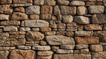 Obraz premium Rustic Stone Wall in Italy with Weathered Texture