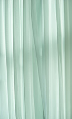 Obraz premium White curtain that dropped down. Curtain white color for window. Sheer curtains on wall