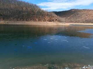 The lake in the mountains