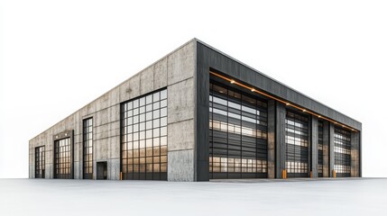 Obraz premium Modern Industrial Warehouse Building Render