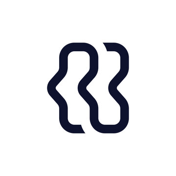 recommend clip art: letters nb abstract curves stripe simple logo vector