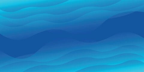Blue abstract gradient background. Fluid shapes composition