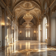 Obraz premium The Grand Foyer features stunning interior design, blending elegance and comfort for an unforgettable atmosphere.