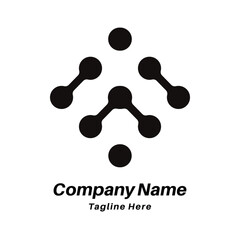 A letter tech creative logo design icon