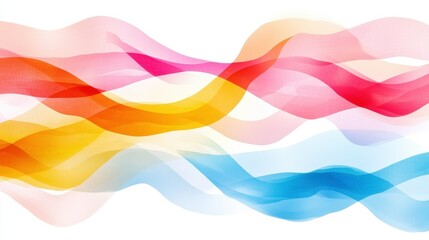 Create vibrant abstract art with wavy pastel lines