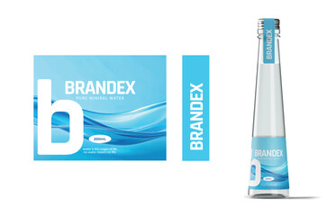 Brandex Water Packaging Design – Premium Editable EPS for Bottled Water Brands