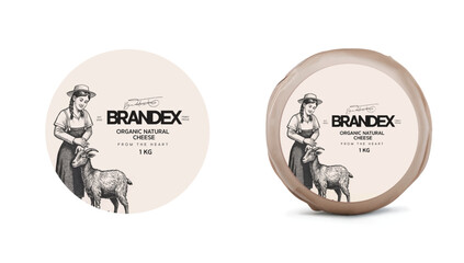 Cheese Wheel packaging design - eps