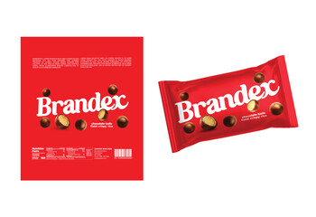 Chocolate Biscuit Balls packaging design - eps