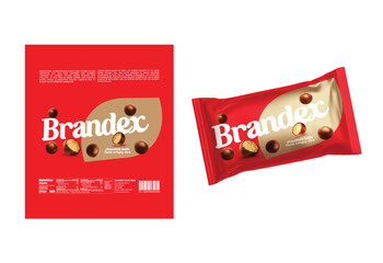Chocolate Biscuit Balls packaging design - eps