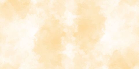 Soft white and yellow watercolor background for your design, Aquarelle painted paper template texture background banner, Pastel yellow watercolor design with digital painted for template.