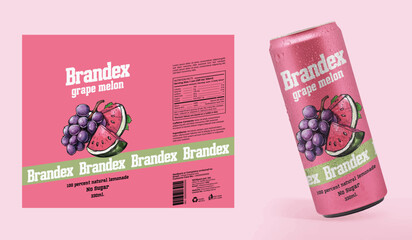 Flavoured Fizzy Drink packaging design - eps