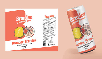 Flavoured Fizzy Drink packaging design - eps