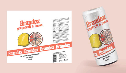Flavoured Fizzy Drink packaging design - eps