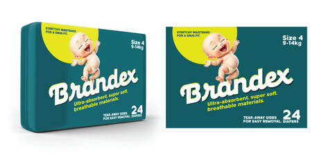 Baby Diapers packaging design - eps 