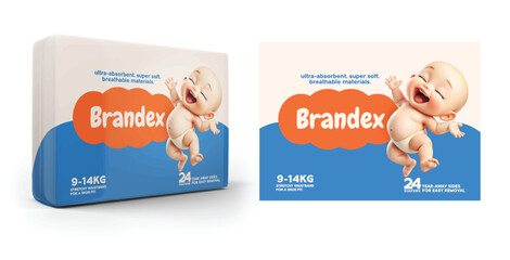 Baby Diapers packaging design - eps 
