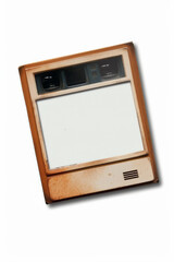 Fototapeta premium Vintage instant camera with a worn-out look, showcasing retro photography equipment and nostalgic design.