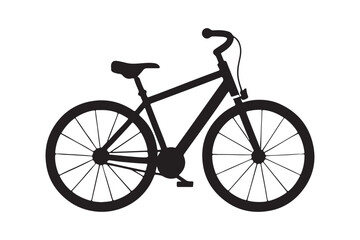 Bicycle silhouette vector illustration, Bicycle logo silhouette, Bicycle silhouette  Vector 