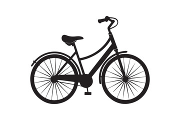 Fototapeta premium Bicycle silhouette vector illustration, Bicycle logo silhouette, Bicycle silhouette Vector 