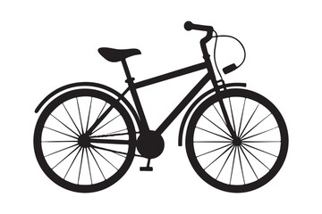 Fototapeta premium Bicycle silhouette vector illustration, Bicycle logo silhouette, Bicycle silhouette Vector 