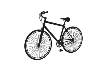 Bicycle silhouette vector illustration, Bicycle logo silhouette, Bicycle silhouette  Vector 