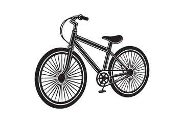 Fototapeta premium Bicycle silhouette vector illustration, Bicycle logo silhouette, Bicycle silhouette Vector 