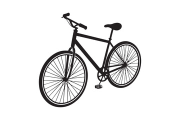Bicycle silhouette vector illustration, Bicycle logo silhouette, Bicycle silhouette  Vector 