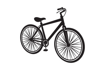 Fototapeta premium Bicycle silhouette vector illustration, Bicycle logo silhouette, Bicycle silhouette Vector 