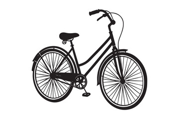 Bicycle silhouette vector illustration, Bicycle logo silhouette, Bicycle silhouette  Vector 