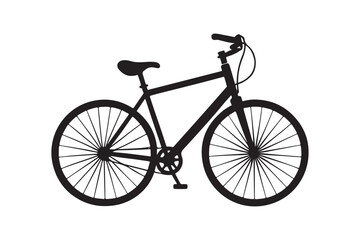 Bicycle silhouette vector illustration, Bicycle logo silhouette, Bicycle silhouette  Vector 