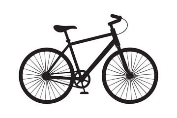 Fototapeta premium Bicycle silhouette vector illustration, Bicycle logo silhouette, Bicycle silhouette Vector 
