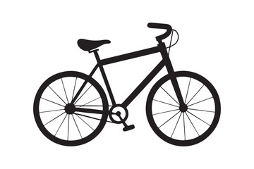 Fototapeta premium Bicycle silhouette vector illustration, Bicycle logo silhouette, Bicycle silhouette Vector 