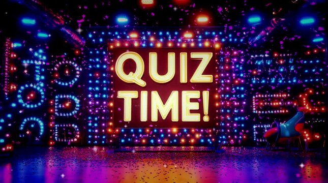 quiz time podium with a spotlight. podium quiz time 