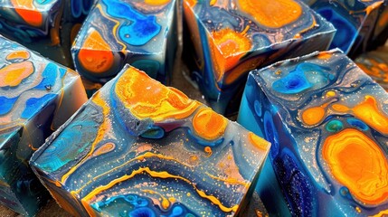 Handmade Soap Bars: Created with cold-process techniques, these bars are enriched with natural oils and botanicals, providing hydration and softness for the skin.
