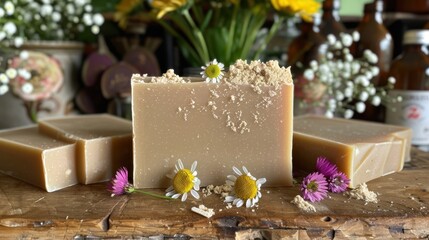 Handmade Soap Bars: Made with cold-process techniques, these luxurious soaps are infused with natural oils and botanicals, ensuring soft and hydrated skin.
