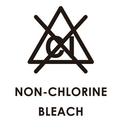 No Non Chlorine Bleach Care Label Icon Technical Drawing

