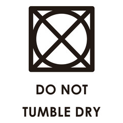 Do Not Tumble Dry Care Label Icon Technical Drawing

