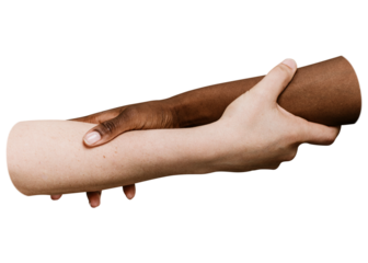 Diverse helping hands png transparent background