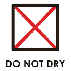 Do Not Dry Symbol - No Machine Drying Care Label Icon

