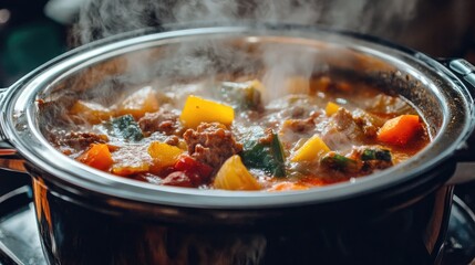 Hearty Vegetable Stew in a Slow Cooker