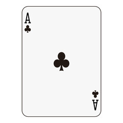 Ace of Clubs Playing Card - Classic Card Game Design
