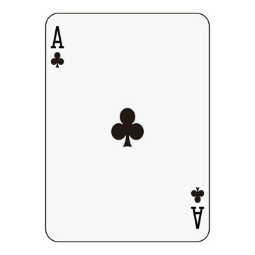 Ace of Clubs Playing Card - Classic Card Game Design

