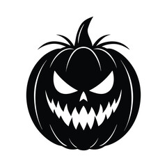 halloween pumpkin set. Isolated pumpkin on the white background. pumpkin silhouettes. Tree hand drawn