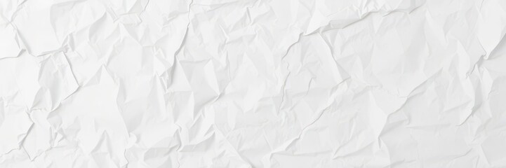 Blank white crumpled paper poster texture background for design mockup, mockup, background
